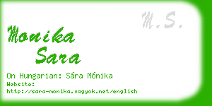 monika sara business card